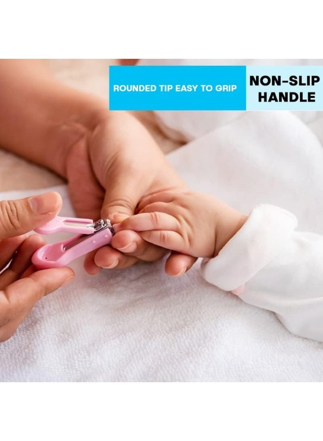 مجموعة العناية بالأطفال حديثي الولادة والأطفال مكونة من 6 قطع، تتضمن مقص أظافر للأطفال، ومقص، وفرشاة شعر، ومشط، ومجموعة للعناية بالأظافر والشعر مع حقيبة تخزين (أزرق) - Image 4